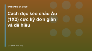 Read more about the article Cách đọc kèo châu Âu (1X2) cực kỳ đơn giản và dễ hiểu